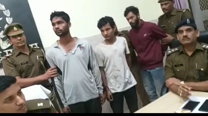 अलीगढ़ पुलिस ने मुठभेड़ के दौरान तीन बदमाशों को किया