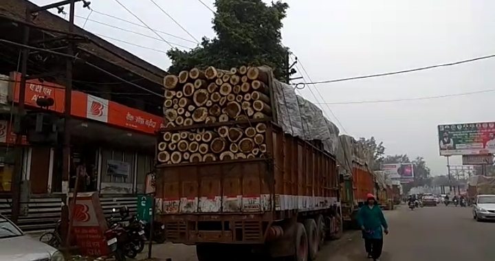 लकड़ी की गाड़ी पकड़ी*रिपोर्ट :-रोहित कुमार बिजनौर