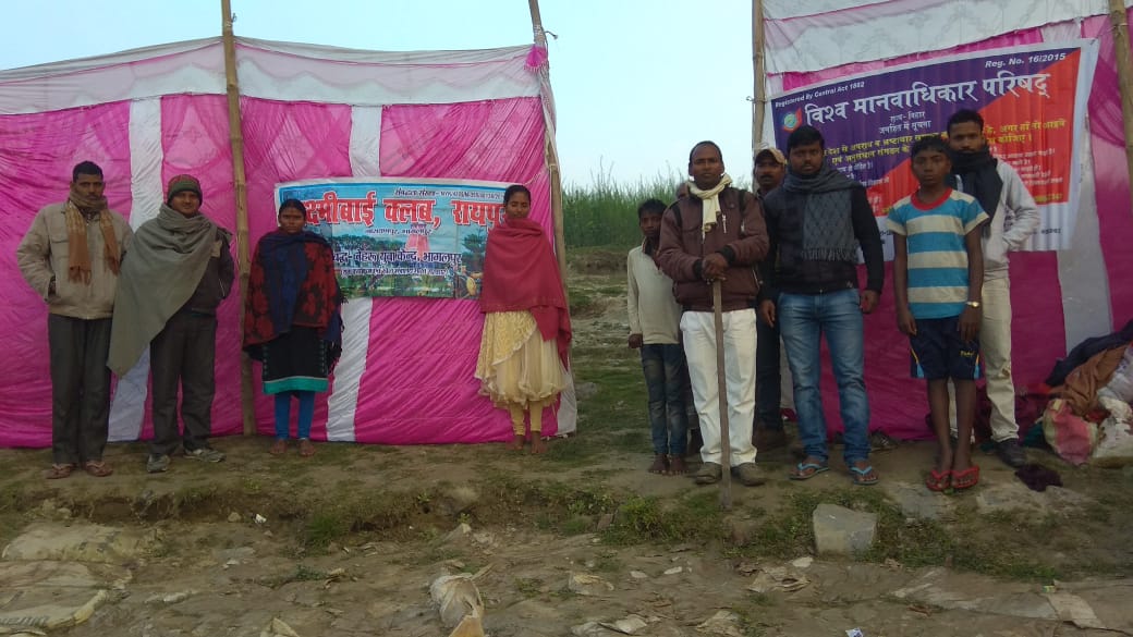 माघी पूर्णिमा के शुभ अवसर पर पंडाल की व्यवस्था ---