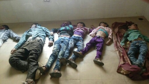 खड़े ट्रक में टेम्पो के टकराने से छह लोगो की दर्दनाक मौत 