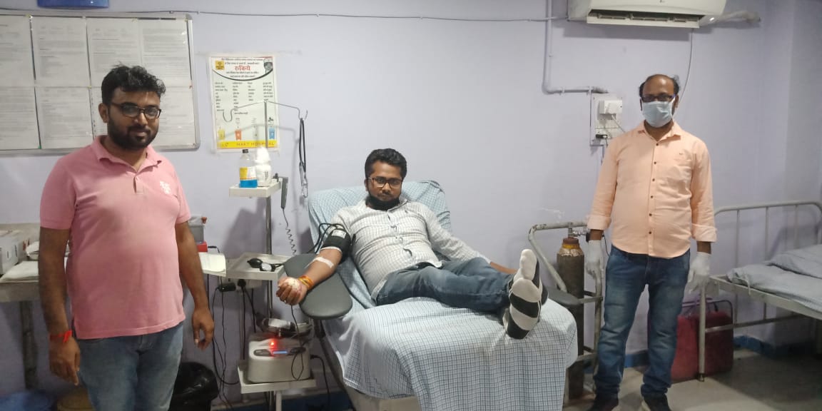 लॉक डाउन में भी युवा जागृति मंच जरूरतमंदों को मुहैय्या करा रहा है रक्त