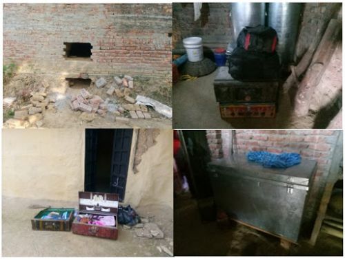 श्रावस्ती में चोरों ने नकाब पहन कर दो घरों से उड़ाया लाखों का सामान।