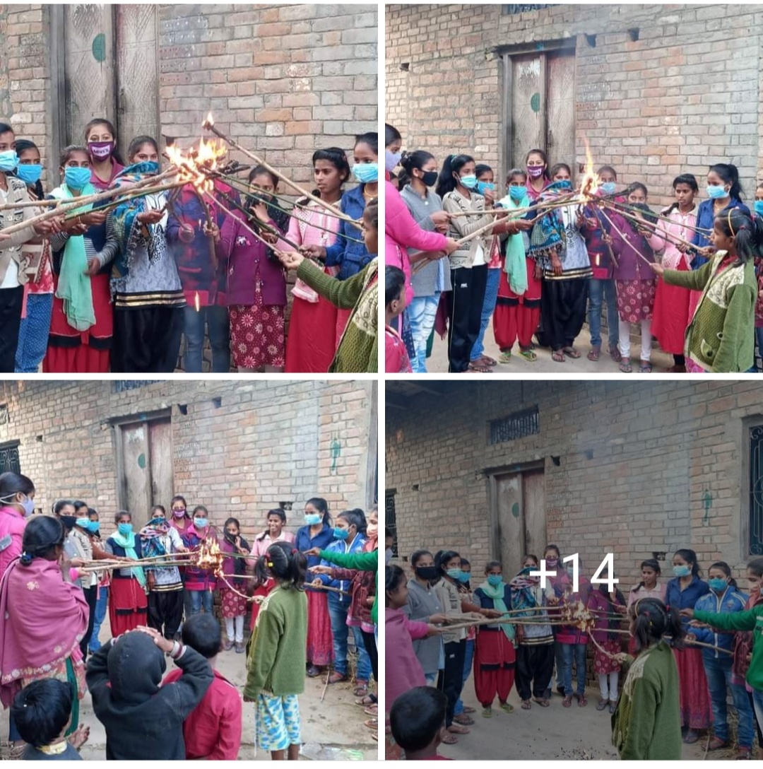 बलिया निर्भया के गाँव की बेटियों ने निर्भया चेतना दिवस पर मशाल जला लिया संकल्प