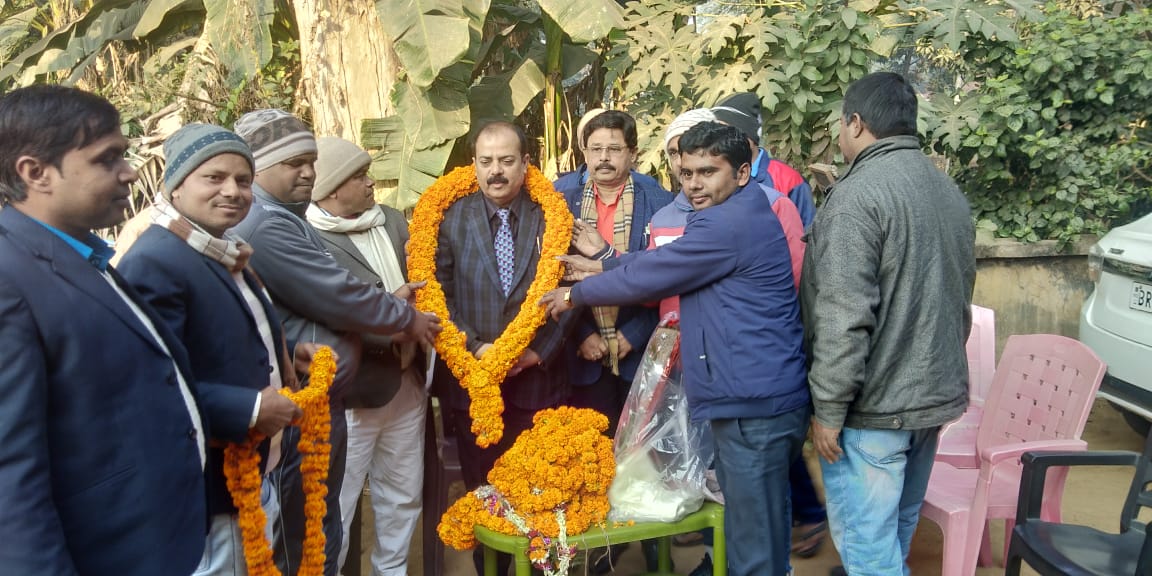चिल्ड्रेन वेलफेयर एसोसिएशन के राष्ट्रीय अध्यक्ष सासाराम जाने के दौरान अरवल में स्वागत किया गया 