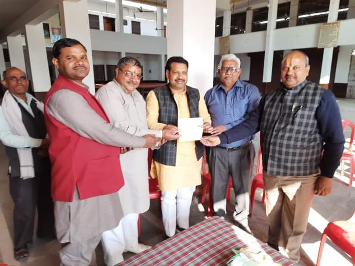 राम मंदिर  धन संचय अभियान, तहत यशस्वी विधायक अनूप प्रधान खैर विधानसभा ने किया 1 लाख 1000 रुपए का समर्पण l