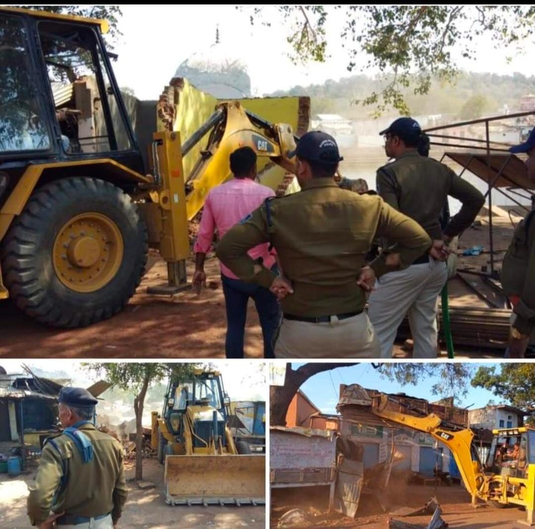 किशनगढ़ में हुई अतिक्रमण हटाने की कार्यवाही।