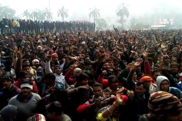 पुलिस भर्ती में हो रही देरी से नाराज अभ्यर्थियों ने किया लखनऊ में प्रदर्शन     