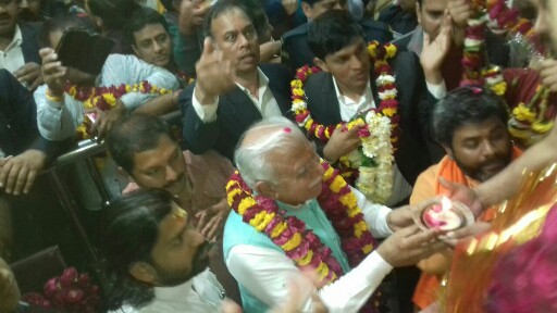 हरियाणा के मुख्यमंत्री  मनोहर लाल खट्टर ने किए बांके बिहारी के दर्शन