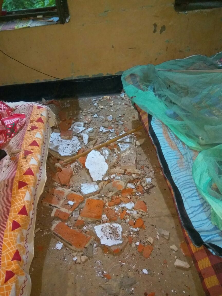 पुलिस चौकी का छत गिरने से सिपाही घायल ,