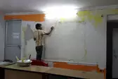 कांग्रेस के मीडिया कक्ष में हुआ भगवा रंग सफेद रंग में बदला