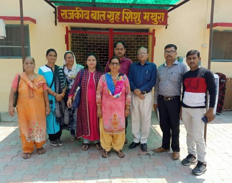 उत्तर प्रदेश अपराध निरोधक समिति ने किया राजकीय शिशु बाल गृह का निरीक्षण।